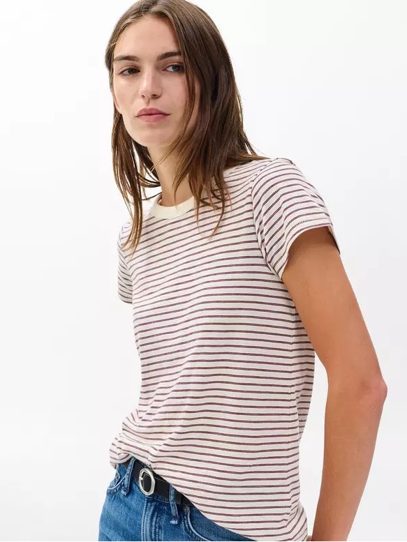 Rag & Bone The Slub Striped Tee
